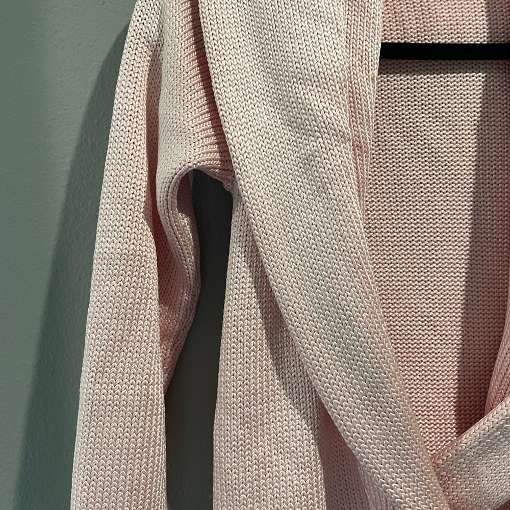 Ralph Lauren Black Label Pale pink silk wrap sweater small - Picture 5 of 6